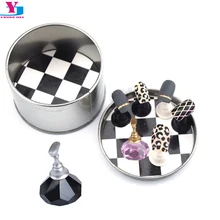 1 Set Beauty Nail Art Holder Strong Chess Board Magnetic Crystal Nail Tips Practice Salon Display Unha Stand Gel Polish Manicure