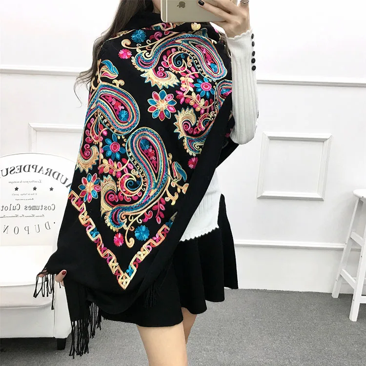 Luxury brand scarf women 2016,embroidery scarf,bandana,pashmina shawls,pashmina cashmere,winter women cape,shawls and scarves