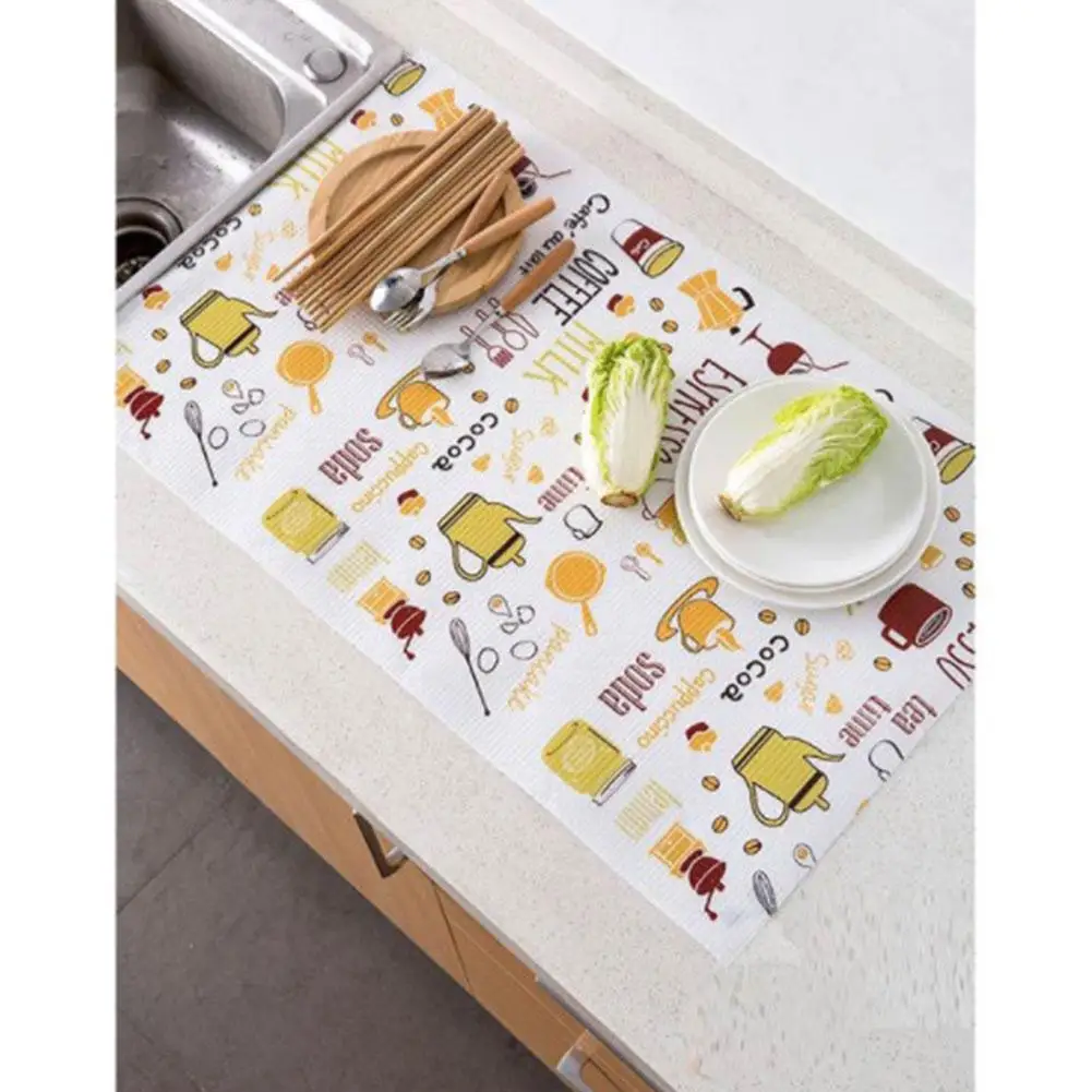 Коврик для кухонного стола задний влагостойкий мультфильм печать ящик коврик Домашний Ящик Шкаф поставки