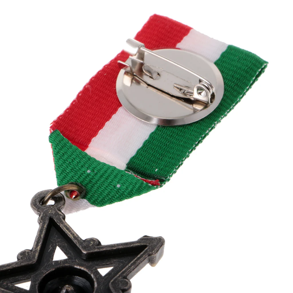 2 Pieces Vintage Mens Gift Star Medal Badge Clothing Costume Navy Brooch Pin