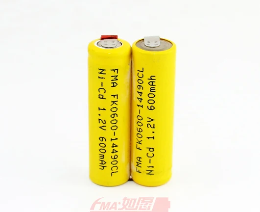 Ni-Cd AA 2,4 V 600/900mAh аккумуляторная батарея DIY для воды pik WP-900 Remington Barba триммер Бритва 10x20x44 мм - Цвет: 600mAh