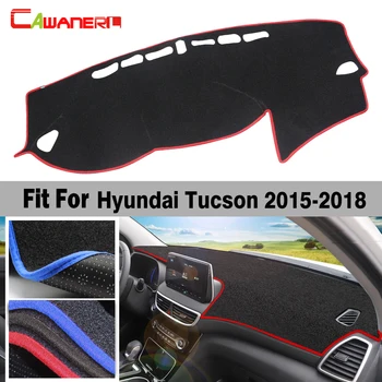 

Car Dashboard Mat Instrument Platform Avoid Light Pad Desk Carpet Cover Anti-Slip Styling For Hyundai Tucson 2015 2016 2017 2018