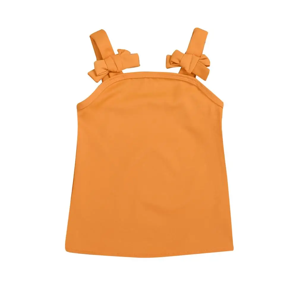Pudcoco Cute Newborn Baby Girls Bowknot Strap Sleeveless Dress Casual Soild Sundress Summer Kids Clothes |