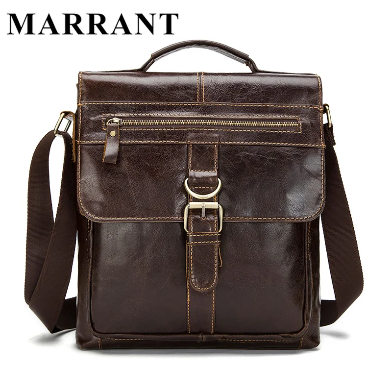 MARRANT Genuine Leather Men Bags Fashion Male Messenger Bags Men's Small Briefcase Man Casual Crossbody Shoulder Handbag 1292