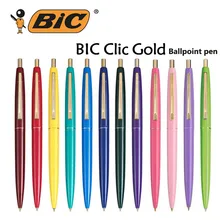 бритва Bic And Get Free Shipping On Aliexpress Jianwu 1pc 0 7mm France Bic Clic Gold Ballpoint Pen Creative Vintage Student Pens School