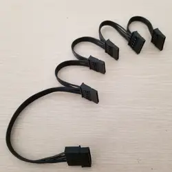 4Pin IDE Molex до 5-Порты и разъёмы 15Pin SATA Мощность Шнур кабеля Ведущий 18AWG провод для жесткий диск HDD SSD PC Сервер DIY черный