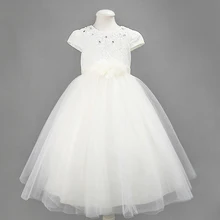 Nimble/Белое платье для девочек; одежда принцессы; вечерняя официальная одежда; одежда принцессы с цветочным принтом; вечерние и свадебные платья; vestidos