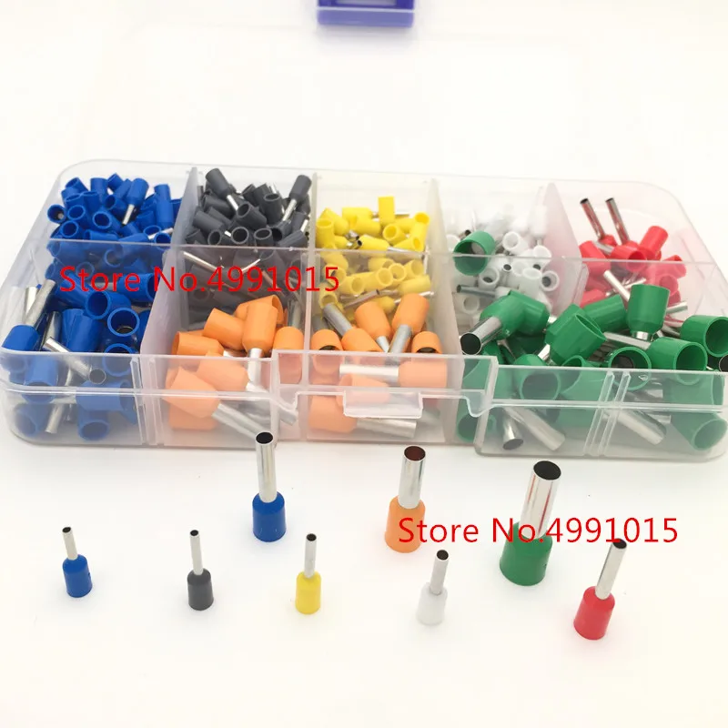 

400Pcs/setInsulated cold-pressed terminInsulated Cord End Terminal Bootlace Cooper Ferrules Kit Set Wire Copper Crimp Connector