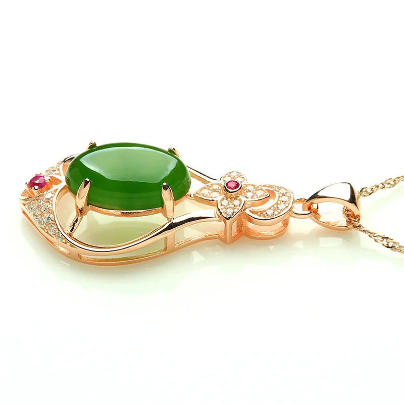 Женское Ожерелье подвеска из розового золота с покрытием S925|necklace crystal pendant|necklace