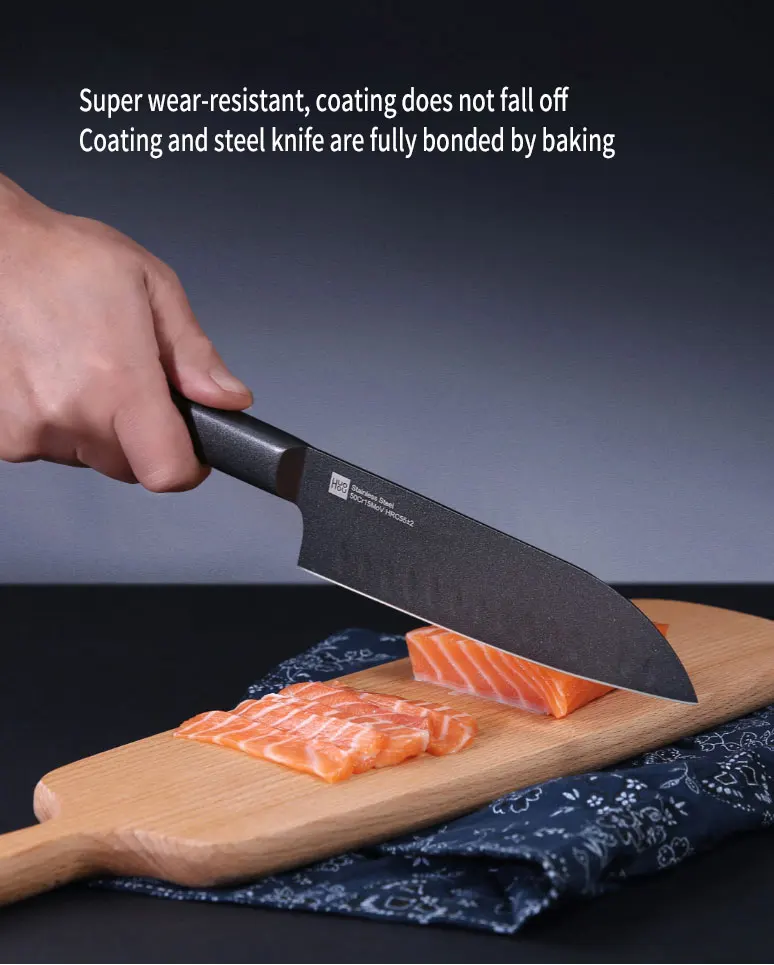 Xiaomi Mijia Cool Black Non-Stick Knife Stainless Steel Knife Set 