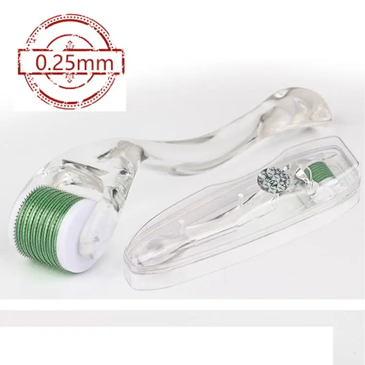 Microneedle Mezoroller DRS 540 Дерма ролик микро иглы дермароллер титановый уход за выпадением волос инструмент для ухода за кожей лица - Цвет: white green 0.25 mm