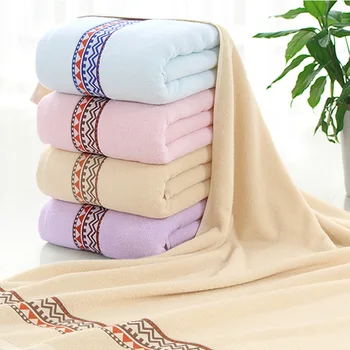 

Free Shipping 1pcs 100% Cotton Bath Towels For Adults And children High Quality Beach Bath Towels Bathroom Bath Towels TUQ009