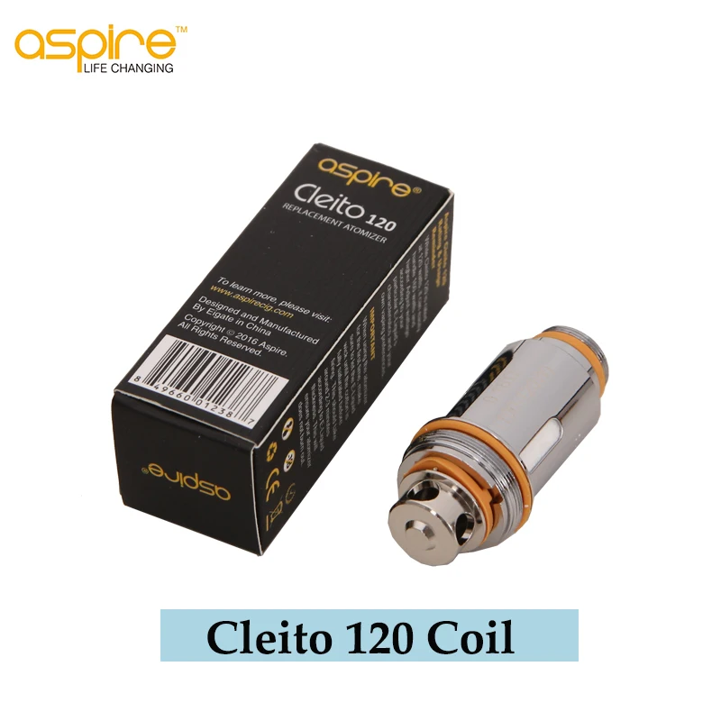 5pcsOriginal Aspire Cleito 120 Coil 0.16ohm Head Replacement Electronic Cigarette coil for Tank Vaporizer | Электроника