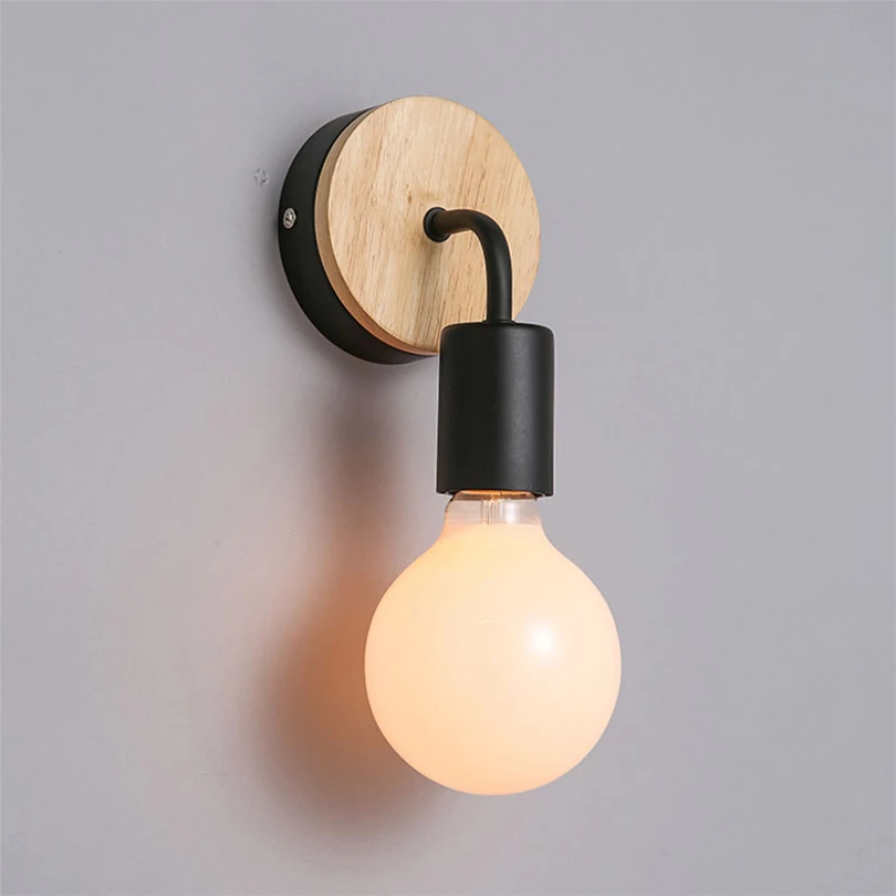 Luminária de parede decorativa simples, lâmpada vintage para parede com