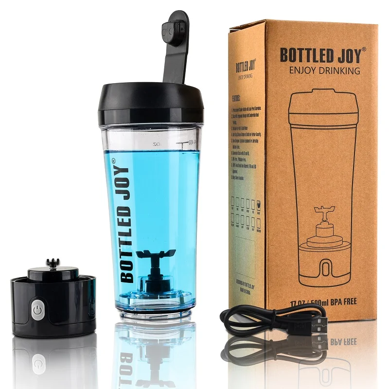 bottled joy whey protein shaker bottle Rechargeable sports joyshaker water bottle electric shaker gym protein 450ml/16OZ