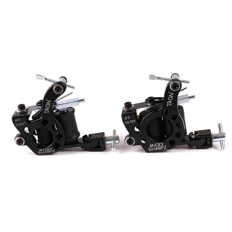 

Hot Sales Wire Cutting 10 Wrap Coils Tattoo Machine For Liner And Shader Black Color Iron Tattoo Supplies