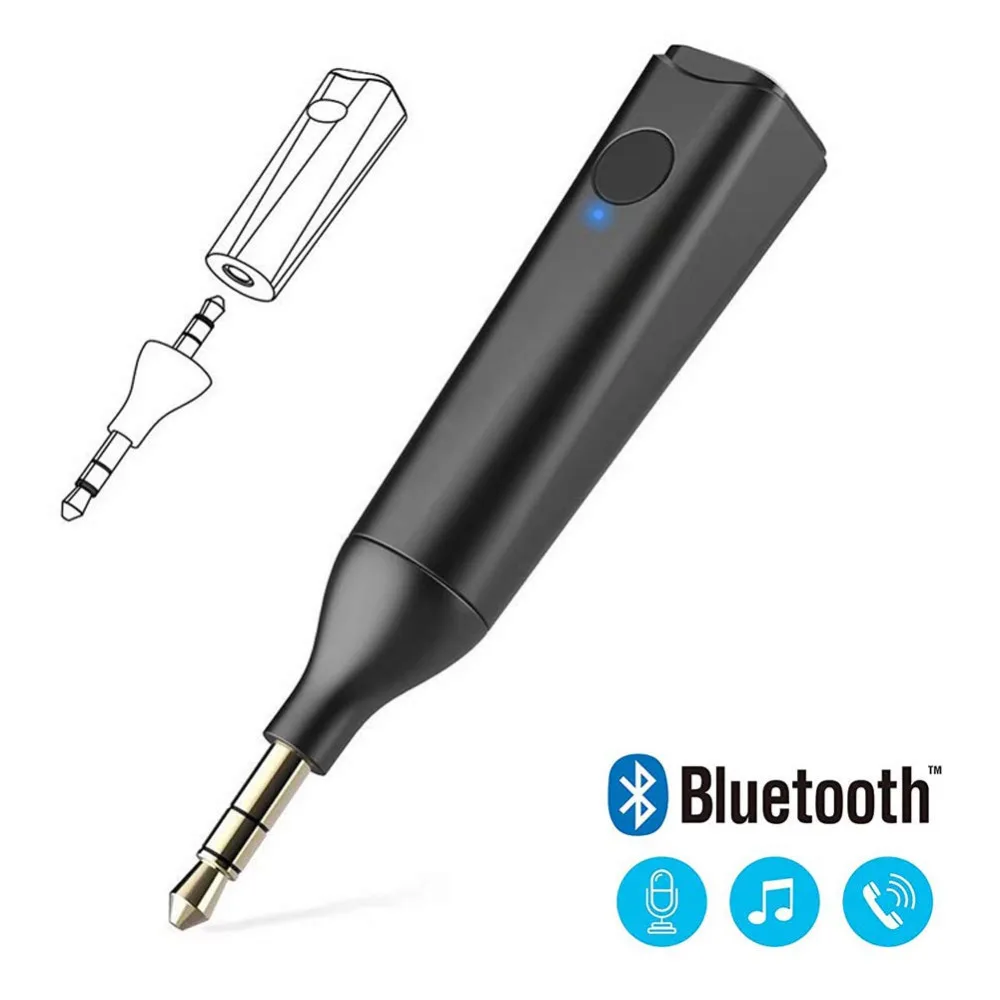 

Mini Wireless Bluetooth 5.0 Receiver, Portable Bluetooth Car Aux Audio Adapter, 3.5mm Bluetooth Music Receiver for Headphone