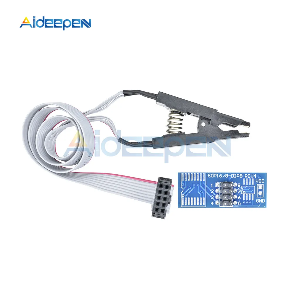 CH341A 24 25 серии EEPROM флэш-память биос USB программист модуль+ SOIC8 SOP8 тестовый зажим для EEPROM 93CXX/25CXX/24CXX