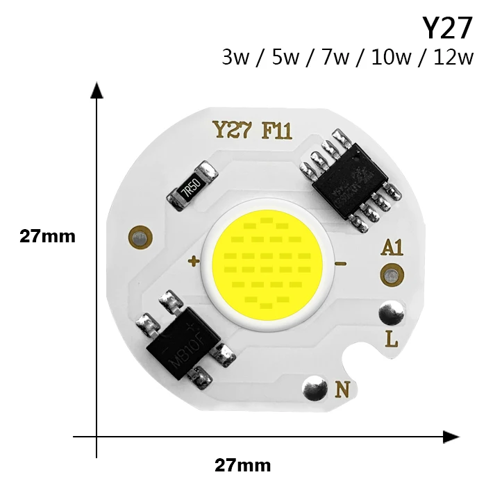 Chips de bombillas LED COB de 10 W, 20 W, 30 W, 50 W y 100 W para focos, reflectores, luces LED integradas cuadradas de 12 V y 36 V CC para jardín