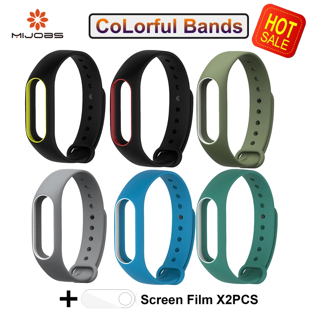 

Xiaomi Mi Band 2 Strap For Xiaomi Mi Band 2 Straps Wristband Bracelet Replacement Silicone Correa for Xiaomi MiBand 2 Set 6PCS