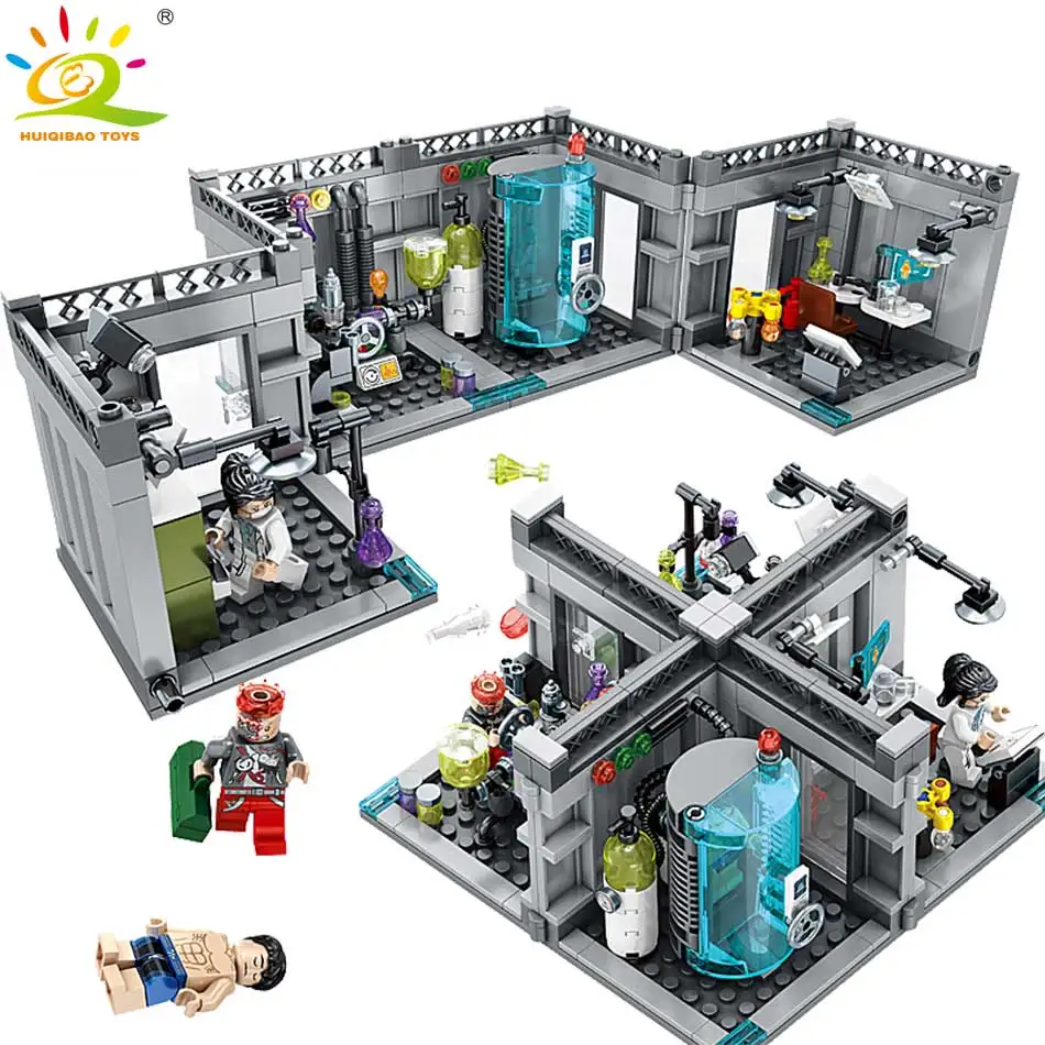 City Police Biochemical Lab Series Building Blocks Compatible Legoed technic classic Figures Enlighten bricks toys for