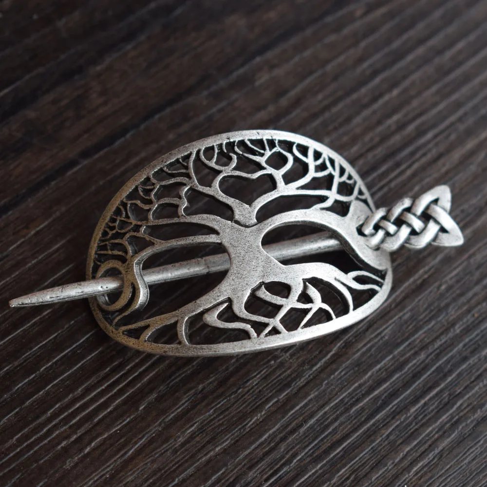 Wicca Viking Tree of Life Hairpins Hair Clips Stick Slide for Her