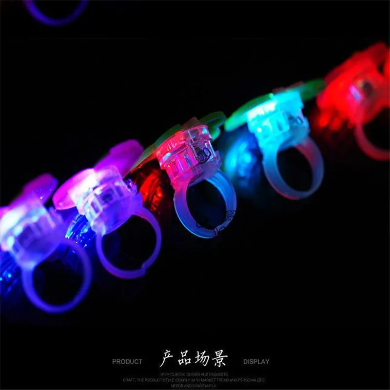 5pcs Luminous rings glow in the dark new children's toys flash gifts LED cartoon lights toys for childs kids playing in night