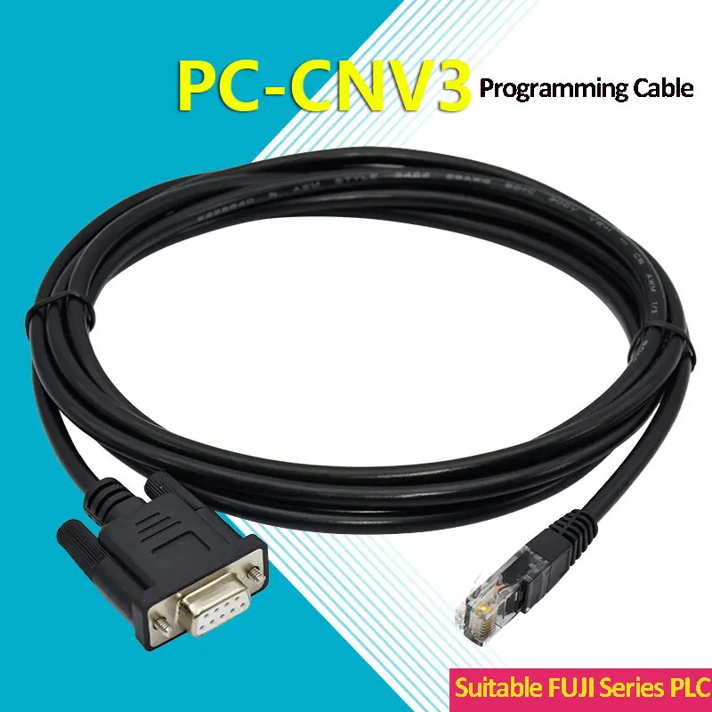 for Aimoxun Fuji PLC Programming Cable NB/NJ/NS NW0 Series PLC Data Cable USB-CNV3 