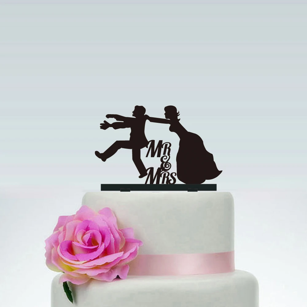 Свадьба с Mr and Mrs свадебный торт Топпер уникальные свадебные украшения невесты и жениха юбилей материалы для украшения тортов