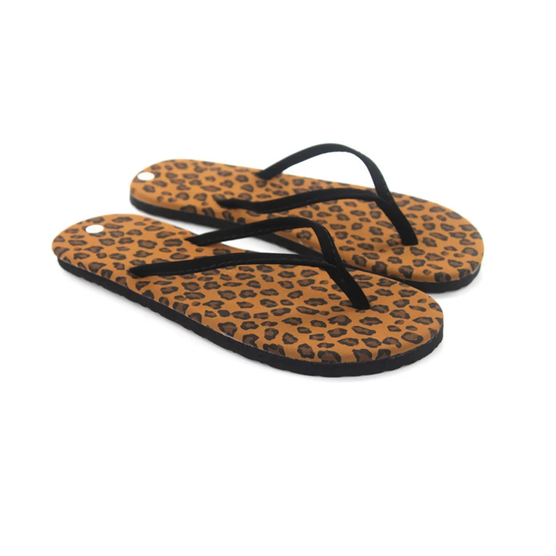 

new pattern Women's shoes for Summer fashion Flat bottomed Leopard stripe sandals Indoor & Outdoor slippers Beach Flip-flops