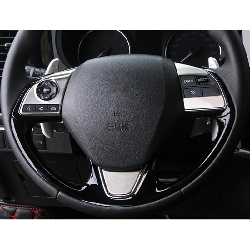 

CAR STEERING WHEEL TRIM MOLDING COVER STICKERS FOR MITSUBISHI OUTLANDER 2013 2014 2015 2016 2017 ACCESSORIES CAR STYLING