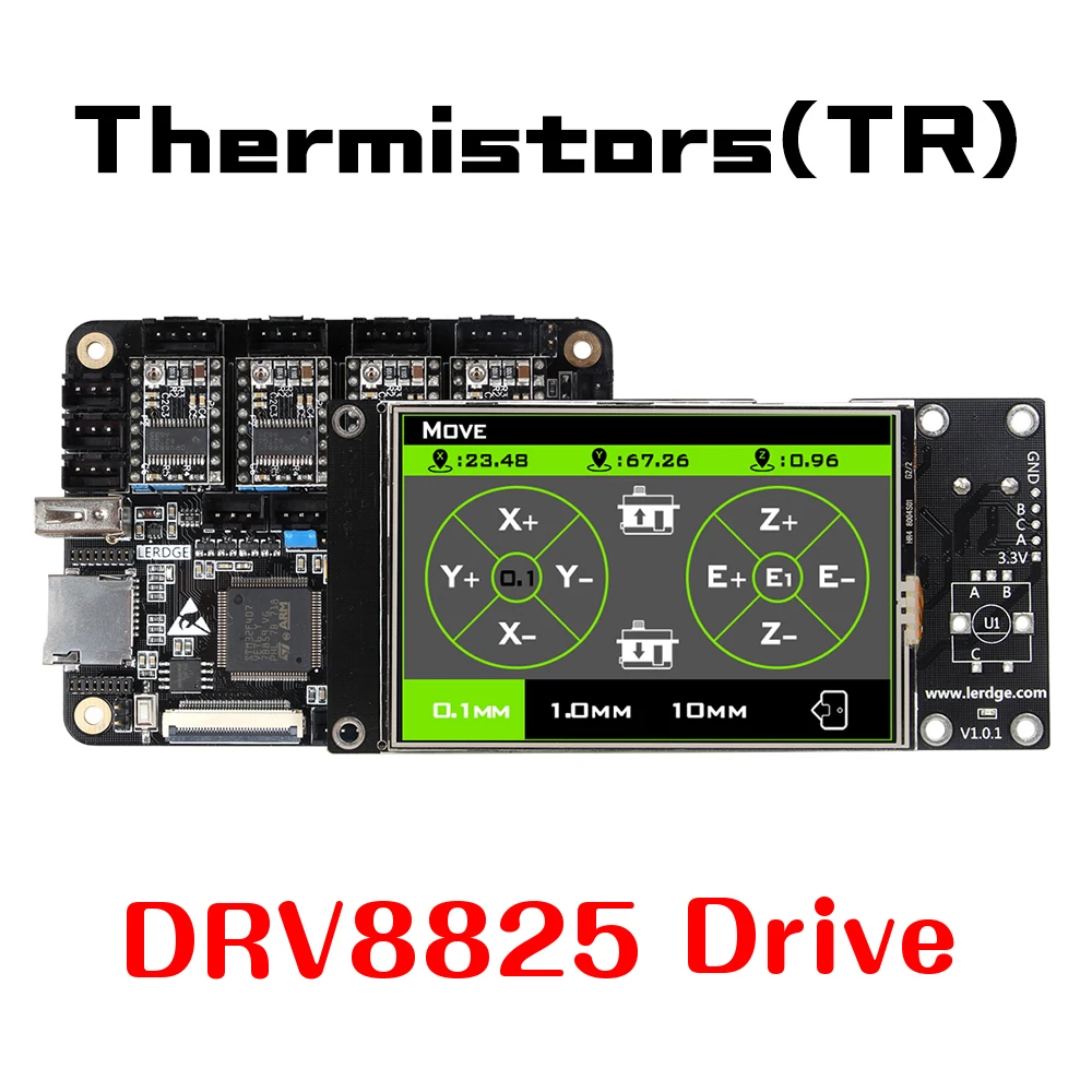 LERDGE-X 3D طابعة المراقب المجلس ل Reprap 3d طابعة اللوحة مع الذراع 32Bit اللوحة التحكم مع 3.5 \