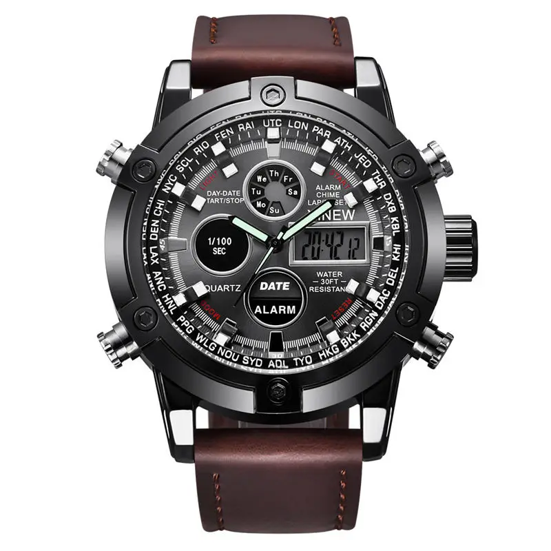 

Watch reloj hombre Top Brand Men Watch Business Fashion Quartz Men Wristwatch Casual Clock Leather Strap Relojes Para Hombre *A