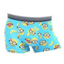 Мужские хлопковые трусы-боксеры с принтом, мужских сексуальных шорт-боксеров с героями мультфильмов