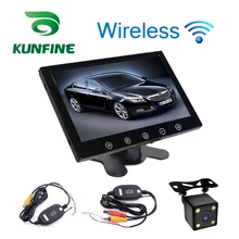 Inalámbrico coche 9 pulgadas TFT LCD de pantalla táctil del coche pantalla reposacabezas Monitores visión trasera para cámara de marcha atrás