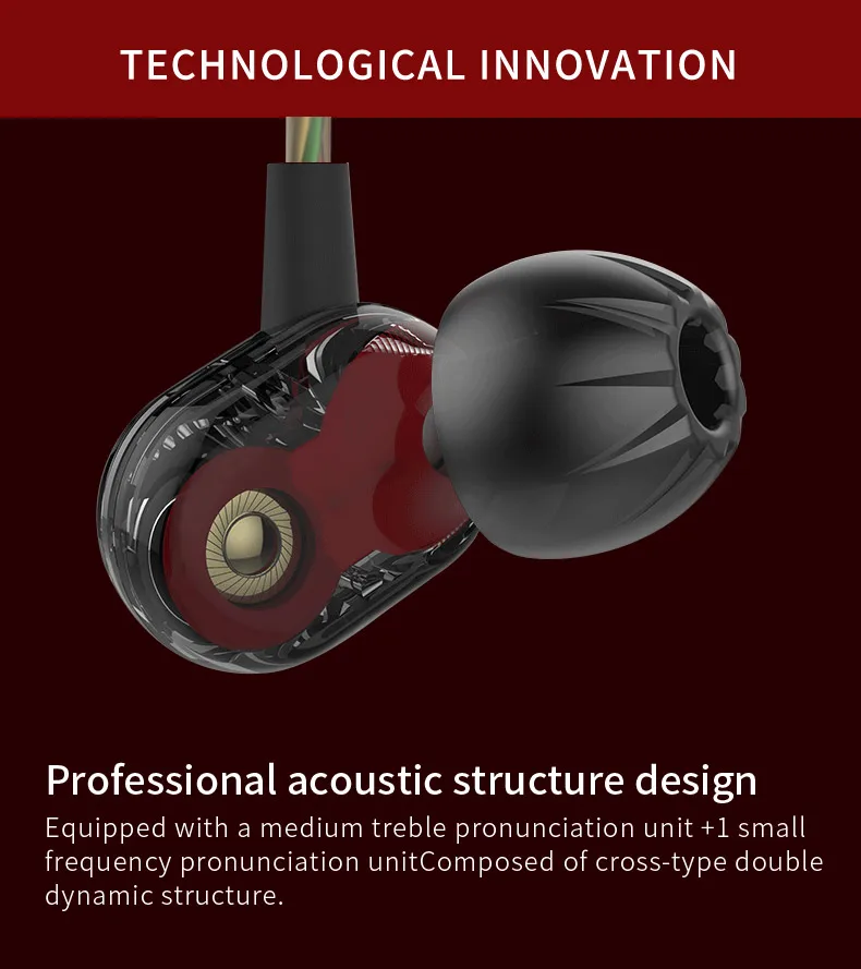 Genuine New Original QKZ KD8 Double Unit Drive In Ear Earphone Bass Subwoofer Earphone HIFI DJ Monito Running Sport Earphone (3)