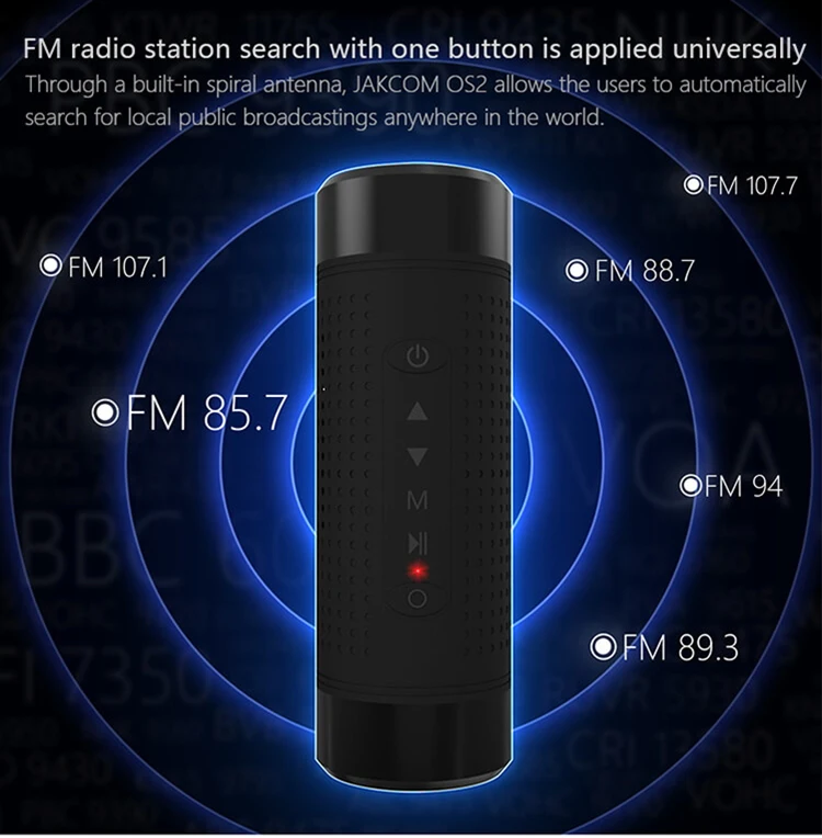 Jakcom Os2 открытый Bluetooth динамик водонепроницаемый 5200 мАч Внешний аккумулятор велосипедный портативный сабвуфер бас динамик с светодиодный светильник