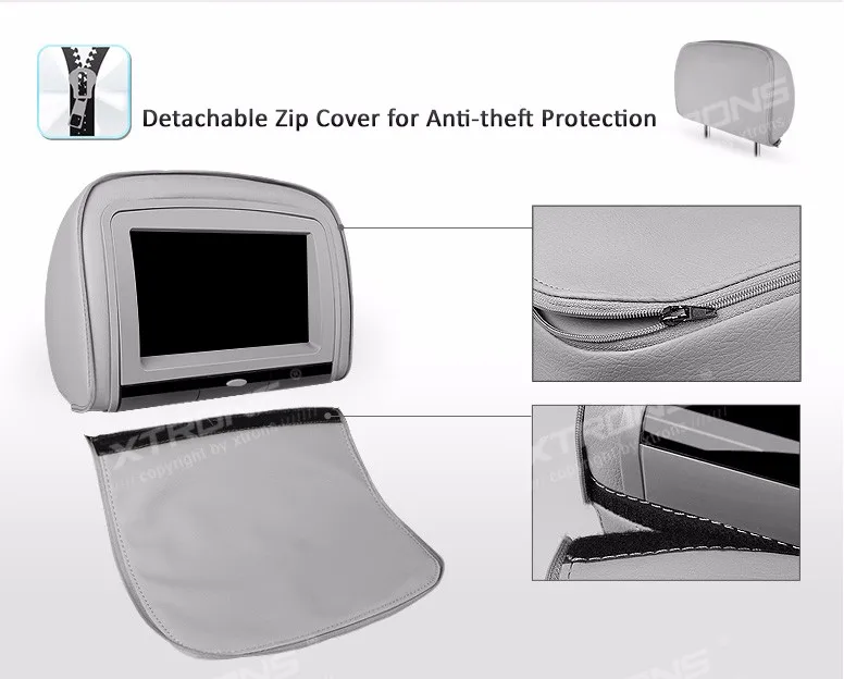 Cheap 2x9" Grey Car Headrest DVD Player with Buit-in HDMI Port with 2 IR Headphones (Black & Beige Optional) 6 Cheap 2x9" Grey Car Headrest DVD Player with Buit-in HDMI Port with 2 IR Headphones (Black & Beige Optional) 6