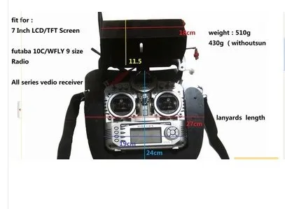 Наземная станция FPV lcd raidio пульт дистанционного управления лоток кронштейн ж/монитор капот и ремешок