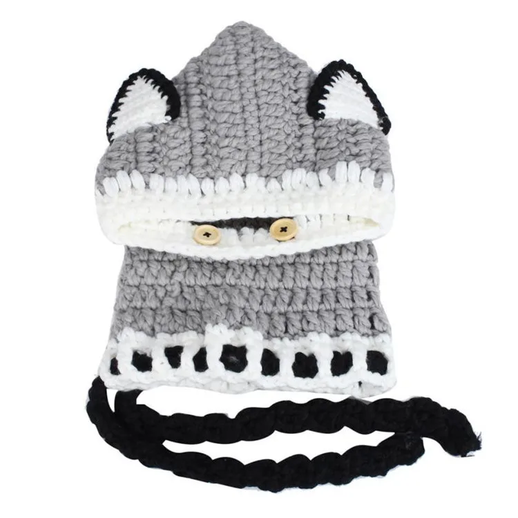 Зимний теплый шарф для взрослых мужчин, женщин и детей, Шапка-бини ручной работы для девочек и мальчиков с кошачьими ушками, вязаные шапки для детей, рождественские подарки - Цвет: Gray