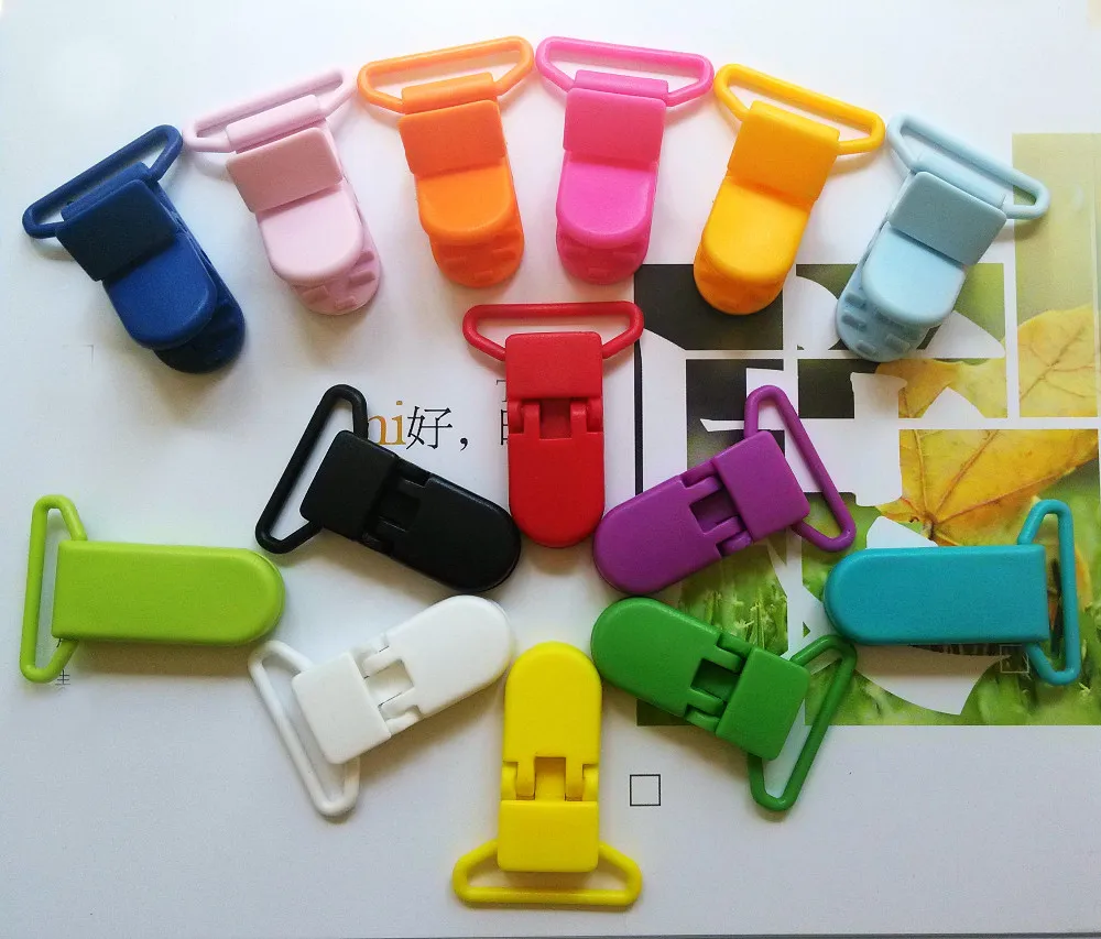 25mm d forma plástico chupeta clipes, plástico