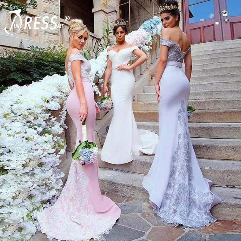 INDRESSME сексуальное с открытыми плечами без Бретелек Кружевное женское вечернее