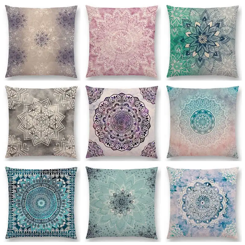 dreamy rainbow boho desert flower gorgeous mandalas starlight fantasy sky prints cushion cover decor sofa throw pillow case - Decorative Pillows Cheap dreamy rainbow boho desert flower gorgeous mandalas starlight fantasy sky prints cushion cover decor sofa throw pillow case - Decorative Pillows Cheap