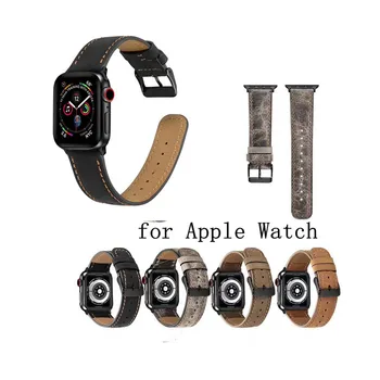 

High Quality Leather band for Apple Watch Band 42mm 38mm 40MM 44MM Replacment Sport band For iWatch Series 1&2&3&4 watch strap