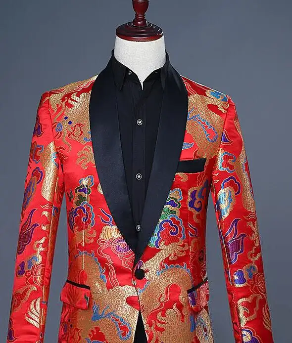 Мужской Блейзер, деловой Свадебный блейзер для мужчин, Рождественский костюм, платье, куртка для мужчин, новейший дизайн пальто, брюки KK2405 - Цвет: 1