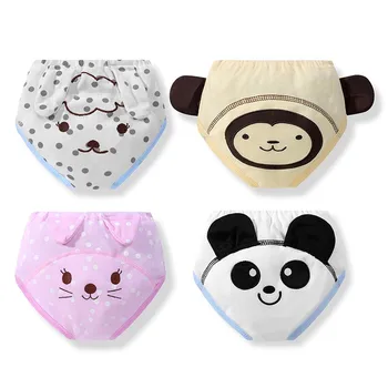 

Newborn Baby Underpants Panties Infant Toddler Cloth Diapers Unisex Cartoon Diaper Reusable Baby Training Pants Animal Printed