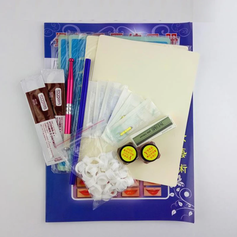 

1 Tattoo Set Eyebrow Tattoo Embroidery Set New Style Semi Permanent Embroidered Novice Practice Set Novice Practice Makeup Tool