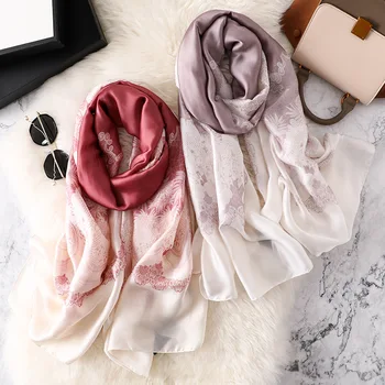 

New Summer Women's Scarf Fashion Lady Silk Scarves Print Soft Shawls Pashmina Foulard winter Femme Bandana