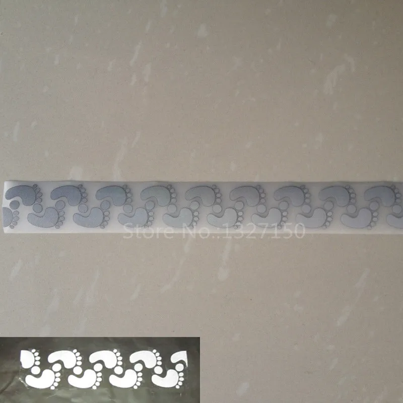 

25mm 1" Width DIY Silver Reflective Safety Warning Tape Fabric Heat Transfer film Iron On for Clothes Pants Bag Footprint