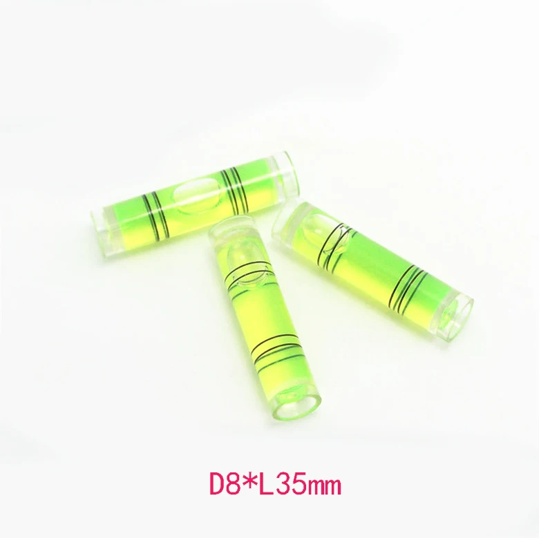 

10 pcs Cylindrical Plastic Spirit Level Vials bubble level , 8*35mm